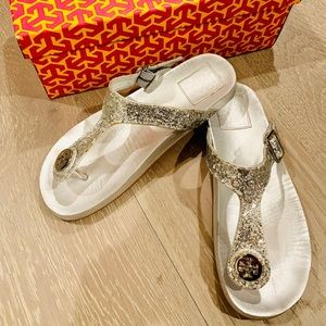 Tory Burch Metallic Leather Sandal